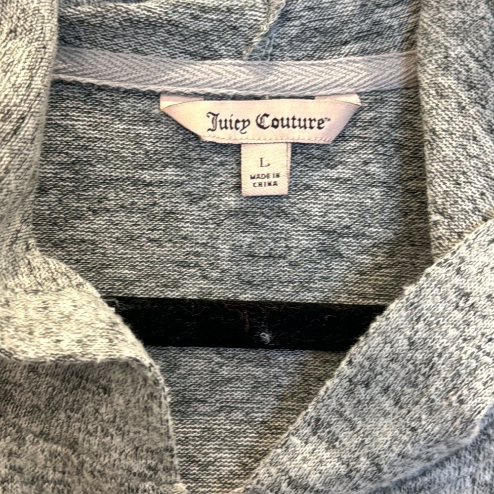 VINTAGE Juicy Couture Women Sweatshirt Large Gray Hoodie - Picture 3 of 10